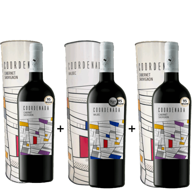 3 Estuches metálicos +3 Botellas Coordenada